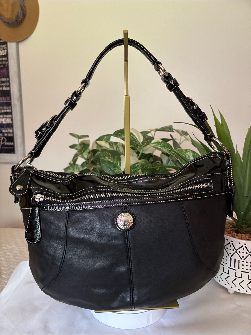Coach SoHo Black Leather Shoulder Bag